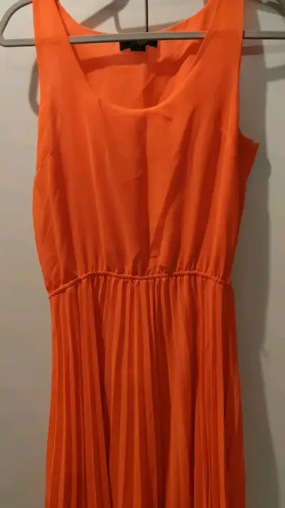 Vestido largo naranja Marquis talla M - miniatura 2