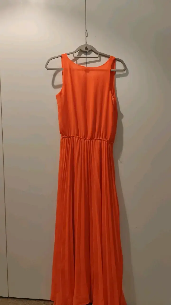 Vestido largo naranja Marquis talla M - 6