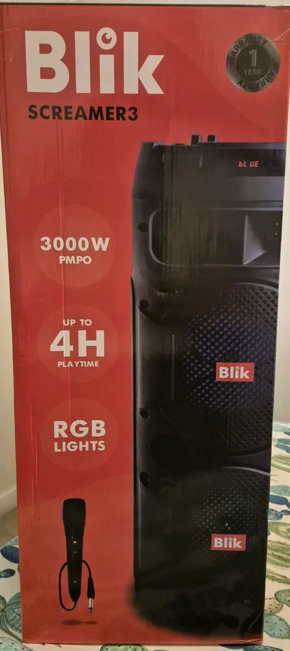 Parlante Bluetooth Blik Screamer3 con Micrófono - 1