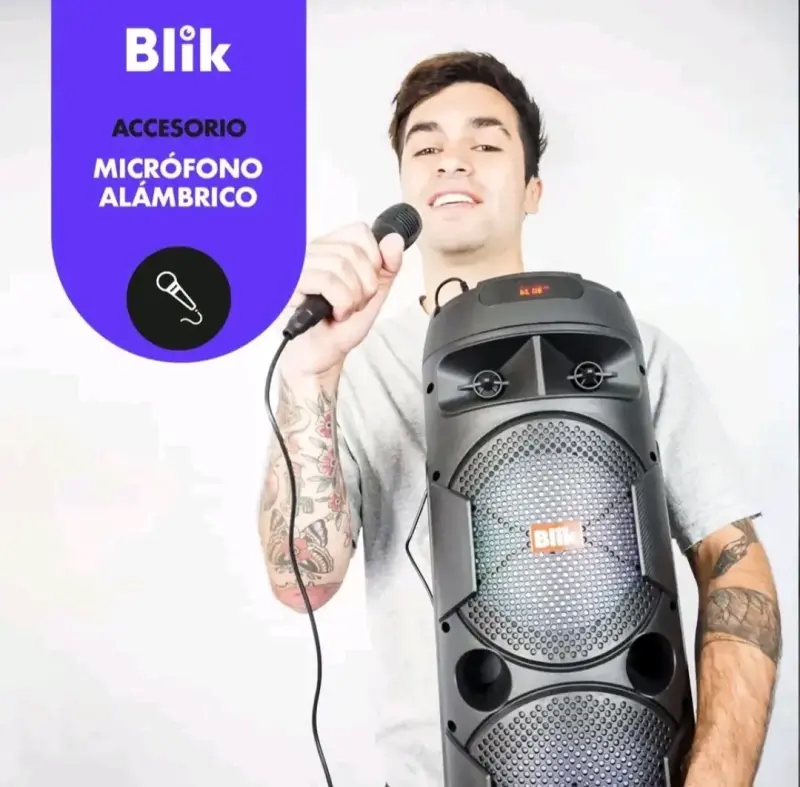 Parlante Bluetooth Blik Screamer3 con Micrófono - 4
