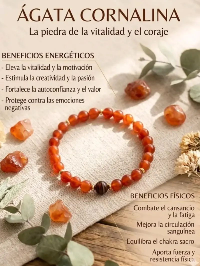 Pulsera de Piedras Naturales con Propiedades Energéticas - 3