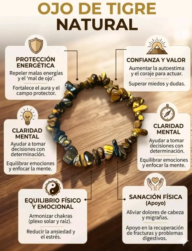 Pulsera de Piedras Naturales para Energía y Salud - 4