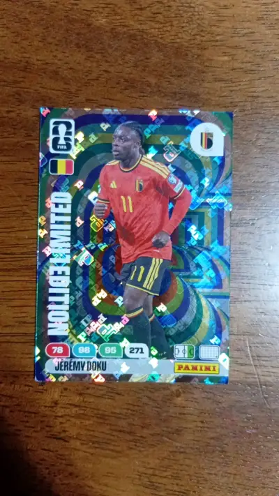 Tarjeta coleccionable Panini Jeremy Doku Edición Limitada - miniatura 1