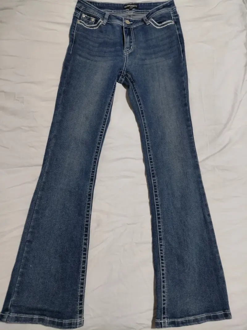 Jeans acampanados Harper & Ivy con encaje - 2