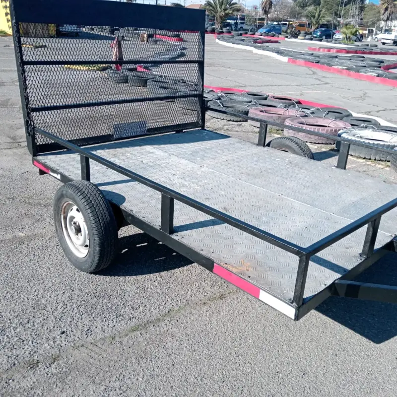 Carro para transporte de carga metálico con rampa - 4
