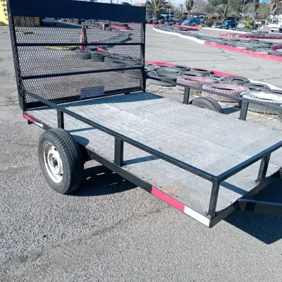 Carro para transporte de carga metálico con rampa - miniatura 4