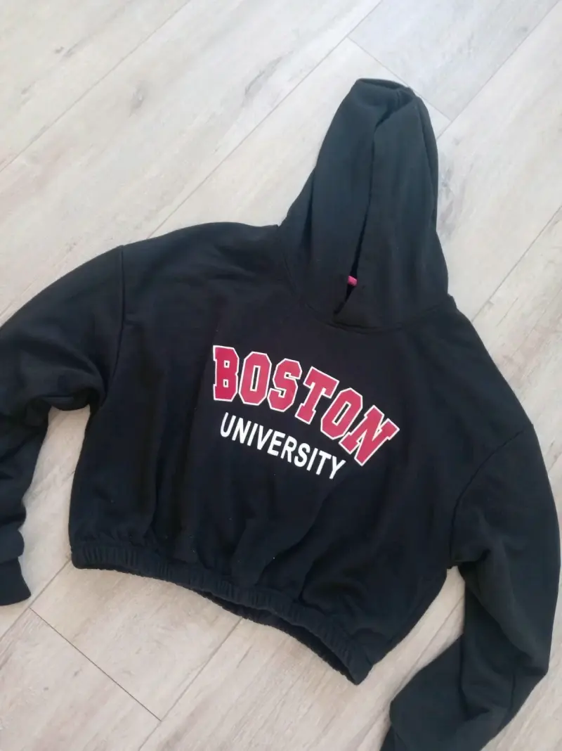 Polerón con capucha Boston University negro