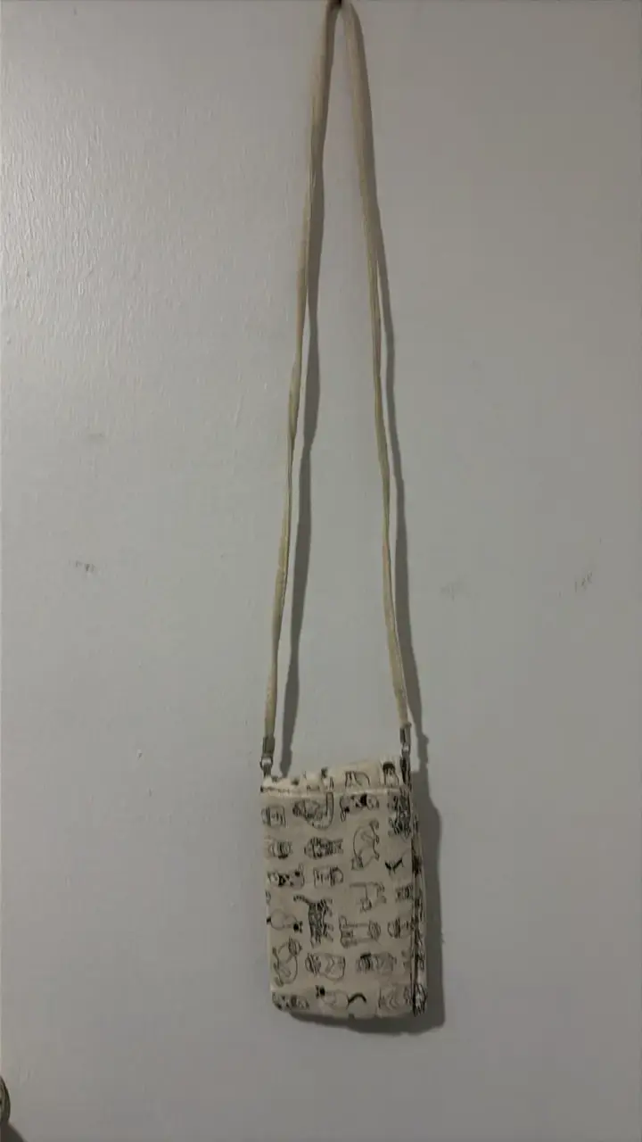 Bolso bandolera de algodón con estampado de gatos - 2