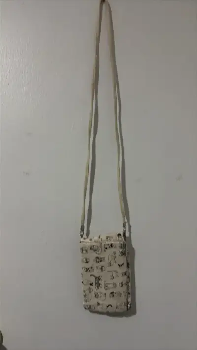 Bolso bandolera de algodón con estampado de gatos - miniatura 2