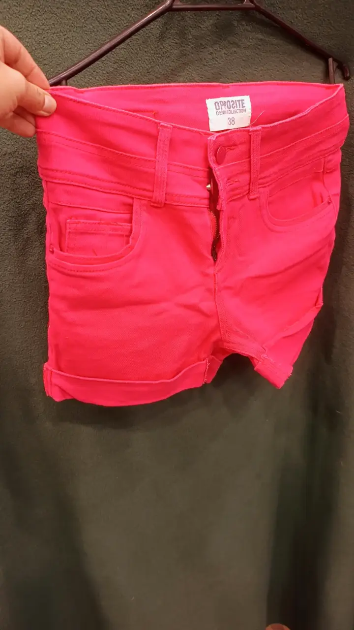 Shorts de mezclilla rojos Opposite talla 38 - 3