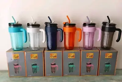 Vaso con bombilla reutilizable 950ml - miniatura 2