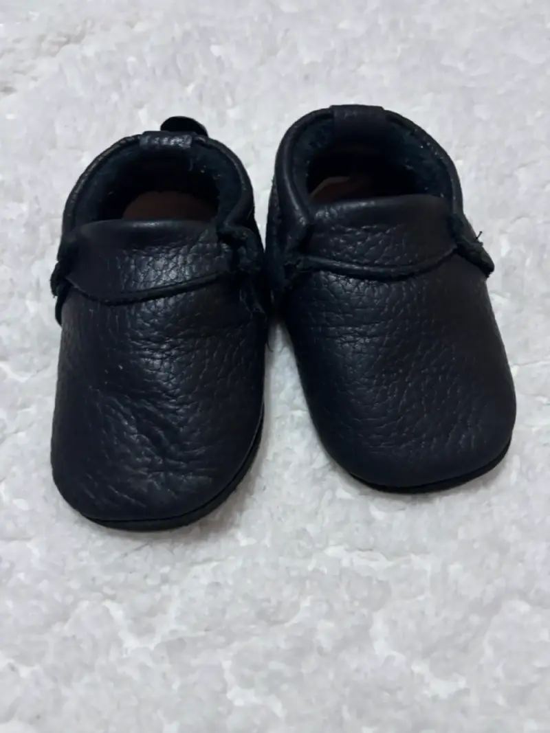 Zapatos de bebé de cuero negro - 3