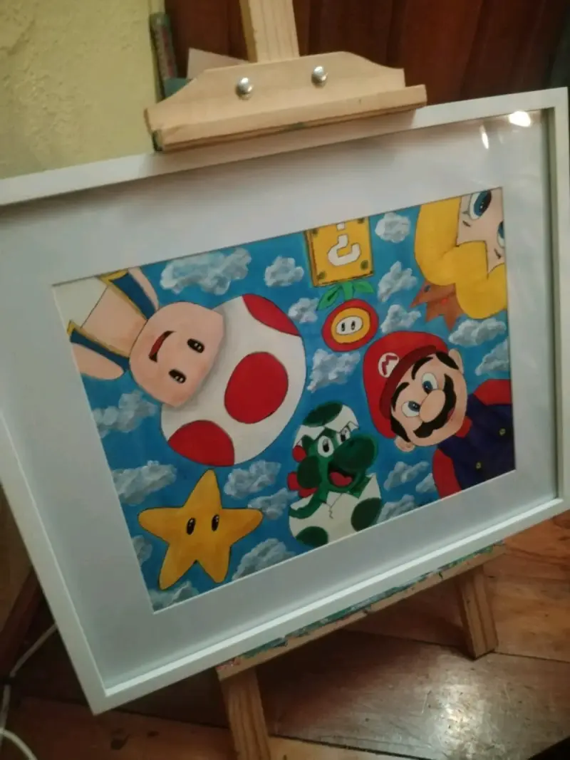 Cuadro decorativo de personajes de videojuego