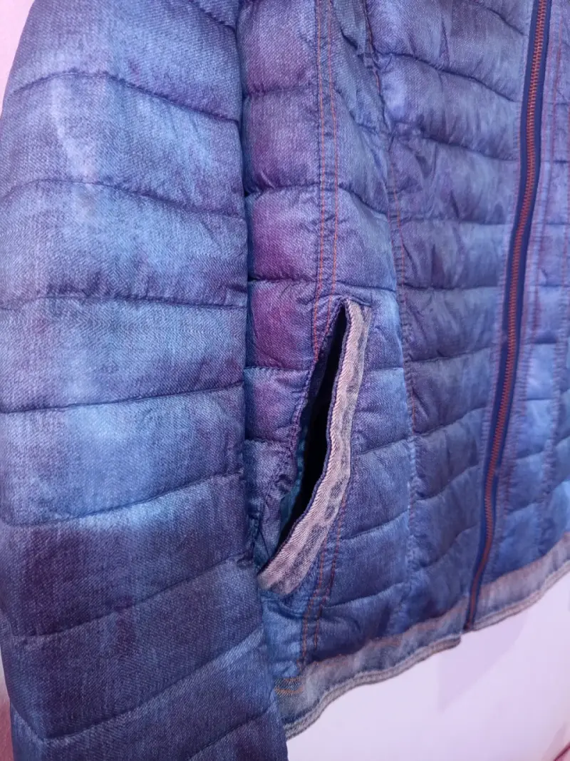 Parka Acolchada Polemic Mujer Azul Con Gorro Talla - 2