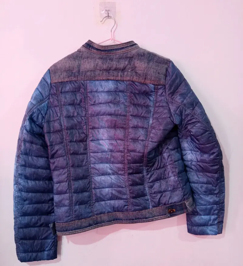 Parka Acolchada Polemic Mujer Azul Con Gorro Talla - 4