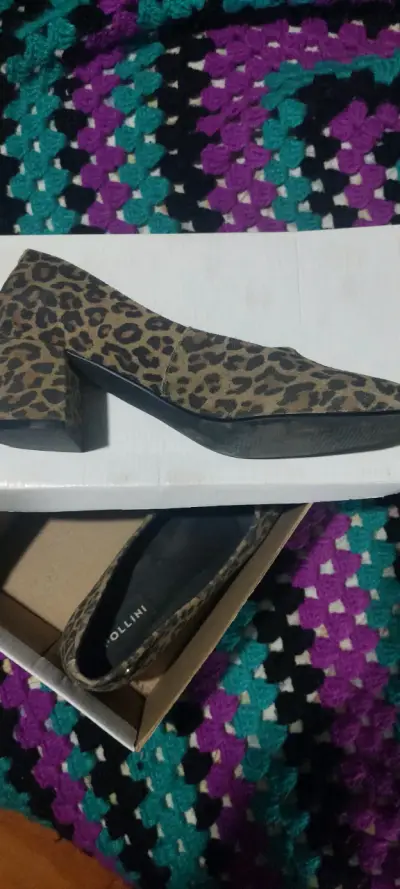 Zapatos de tacón bajo animal print Pollini - miniatura 1