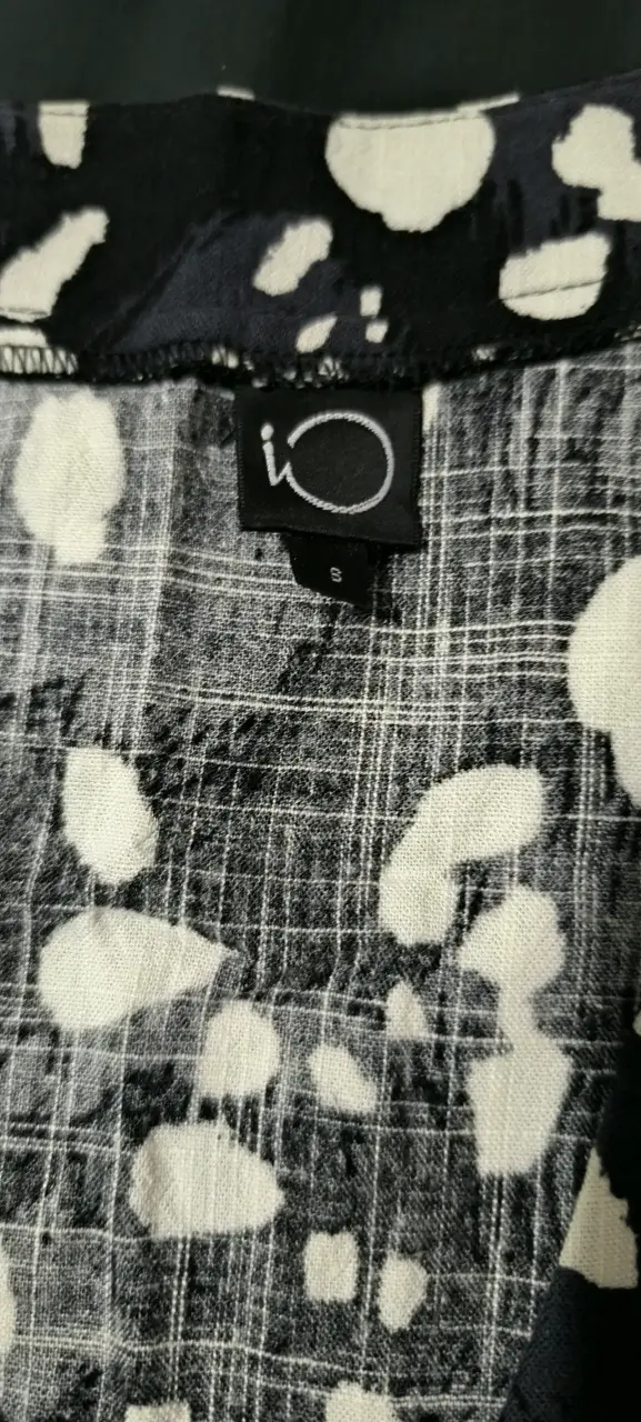Vestido corto estampado blanco y negro - 2