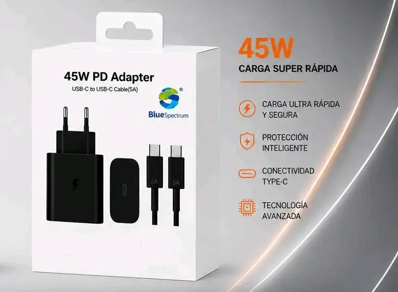 Cargador carga super Rápida 45W BlueSpectrum - 1
