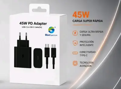 Cargador carga super Rápida 45W BlueSpectrum - miniatura 1