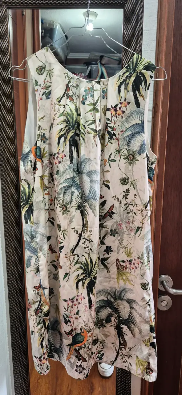 Vestido estampado floral H&M talla 38 - 4