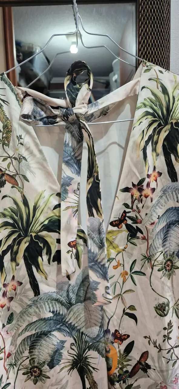 Vestido estampado floral H&M talla 38 - 6