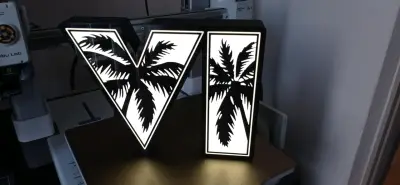 Caja de Luz LED de Grand Theft Auto VI (GTA VI) - miniatura 1