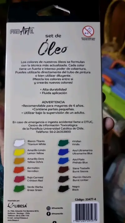 Set de Óleo ProArte 12 Colores - miniatura 2