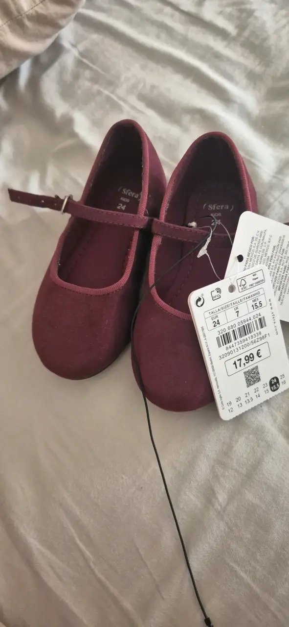 Zapatos de niña burdeos Sfera talla 24 - 1