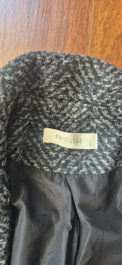 Abrigo de lana gris Privilege para mujer - miniatura 4