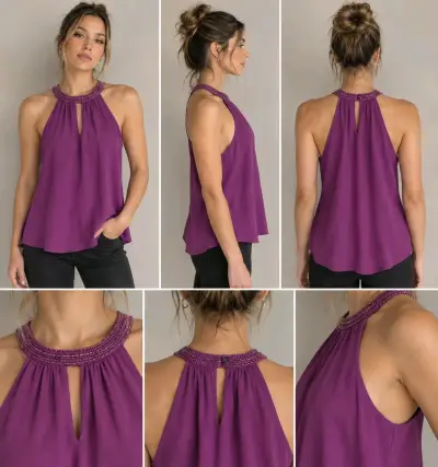 Blusa morada elegante - miniatura 4