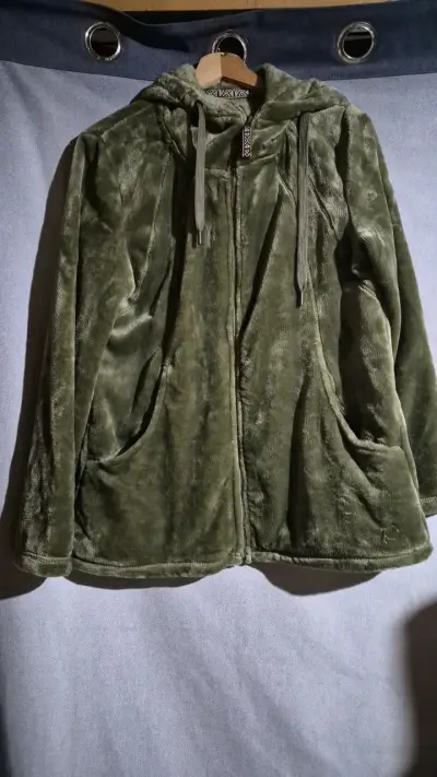 Chaqueta de felpa verde con capucha Doo Australia - miniatura 1