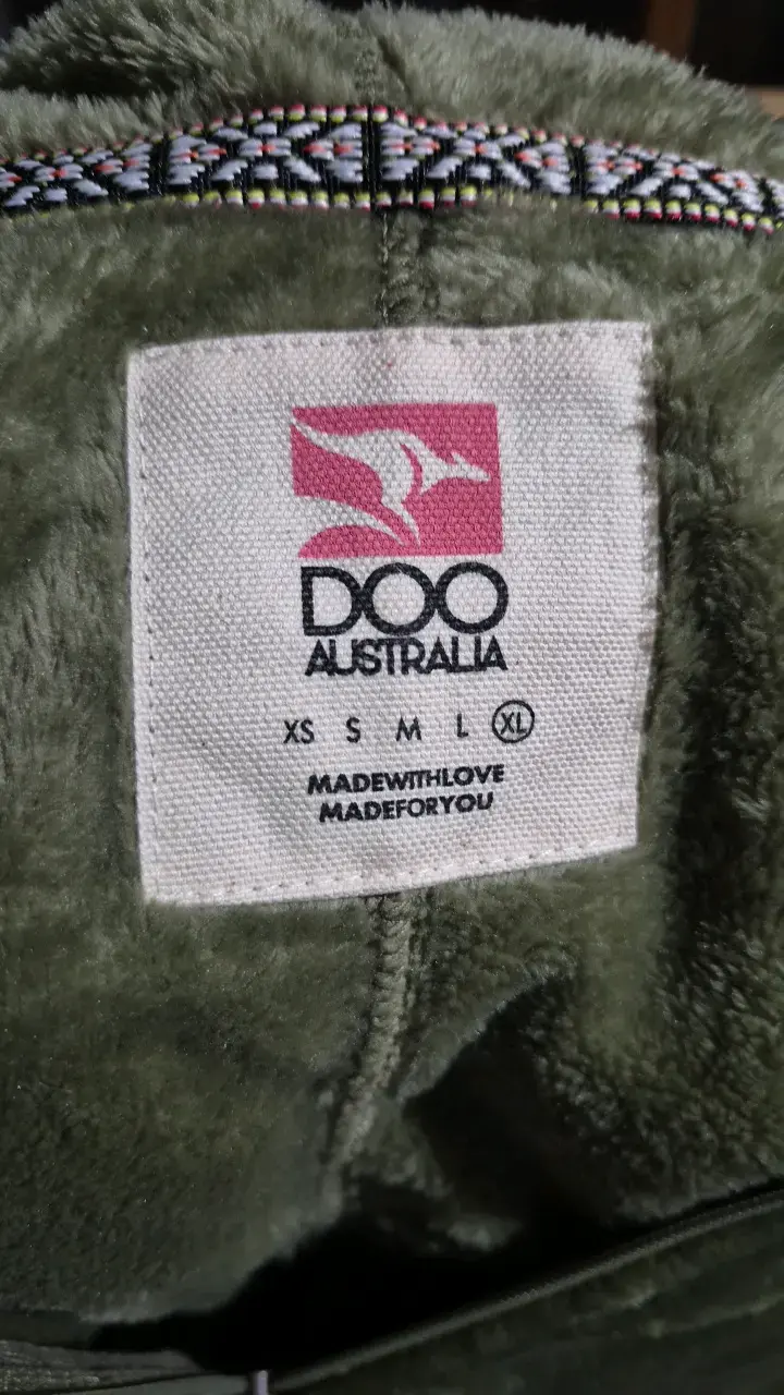 Chaqueta de felpa verde con capucha Doo Australia - 4
