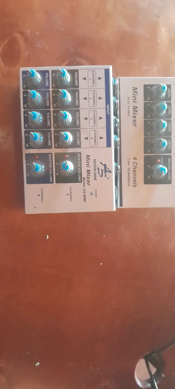 2 Mini mezclador de audio American Sound 8 y 4 cna - 2