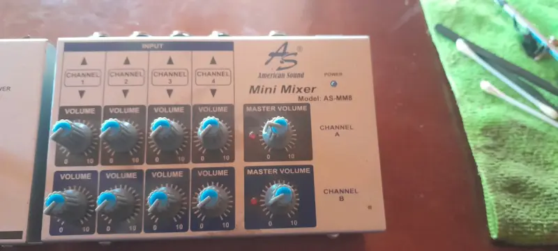 2 Mini mezclador de audio American Sound 8 y 4 cna - 4