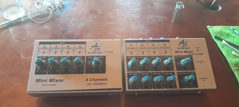 2 Mini mezclador de audio American Sound 8 y 4 cna - 5