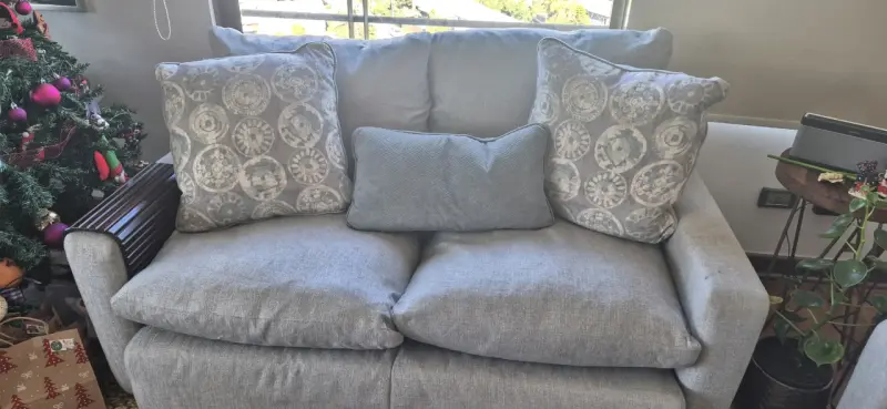 Sofá gris con cojines decorativos - 3