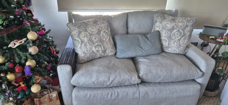 Sofá gris con cojines decorativos - 4