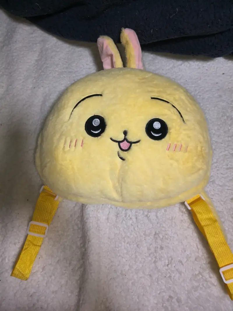 Mochila infantil de peluche amarilla usagi - 2
