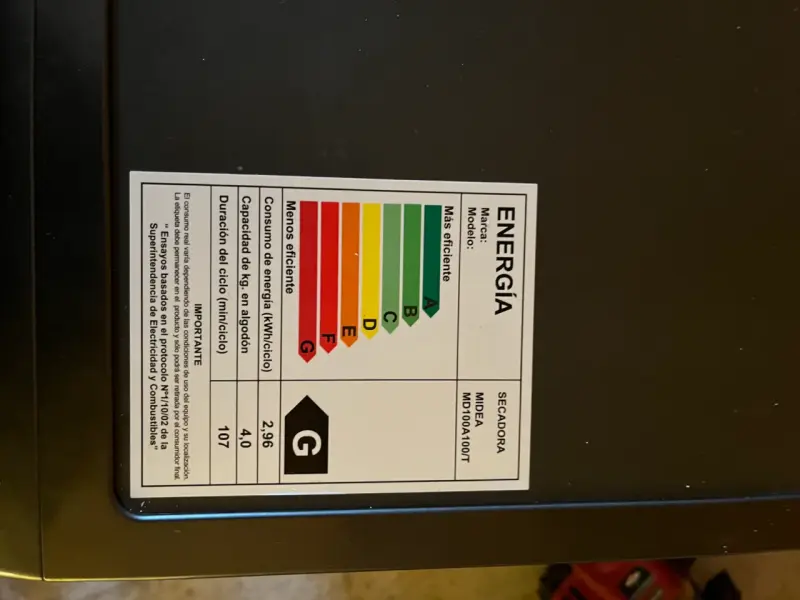Secadora de ropa Midea 10 kg negra - 4