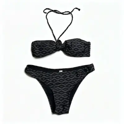 Bikini BBZ negro con diseño geométrico - miniatura 1