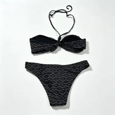 Bikini BBZ negro con diseño geométrico - miniatura 2