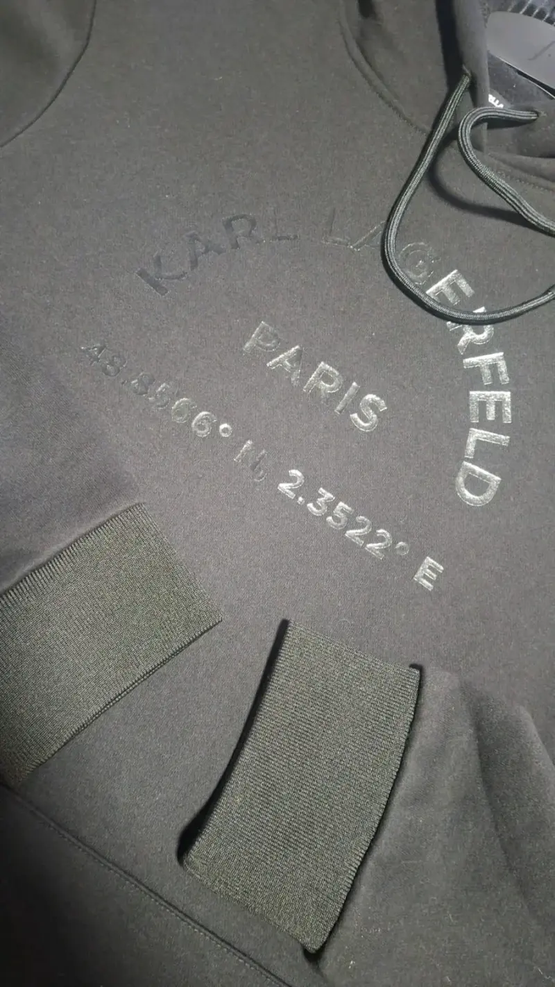 Polerón Karl Lagerfeld Negro con Capucha - 1