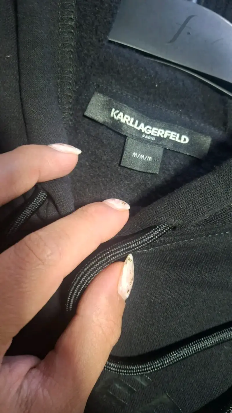 Polerón Karl Lagerfeld Negro con Capucha - 4
