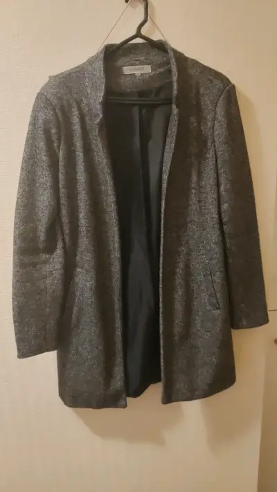 Abrigo formal gris oscuro para mujer - miniatura 1