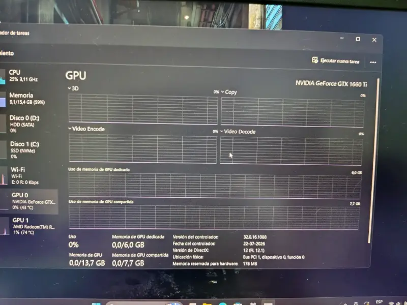 Laptop Asus tuf ryzen 7 3750h, gtx 1660 ti 6gb - 6