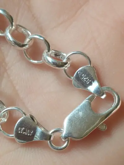Pulsera de plata 925 italiana estilo rolo - miniatura 2