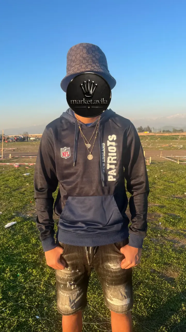 Polerón NFL Patriots azul con capucha - 5