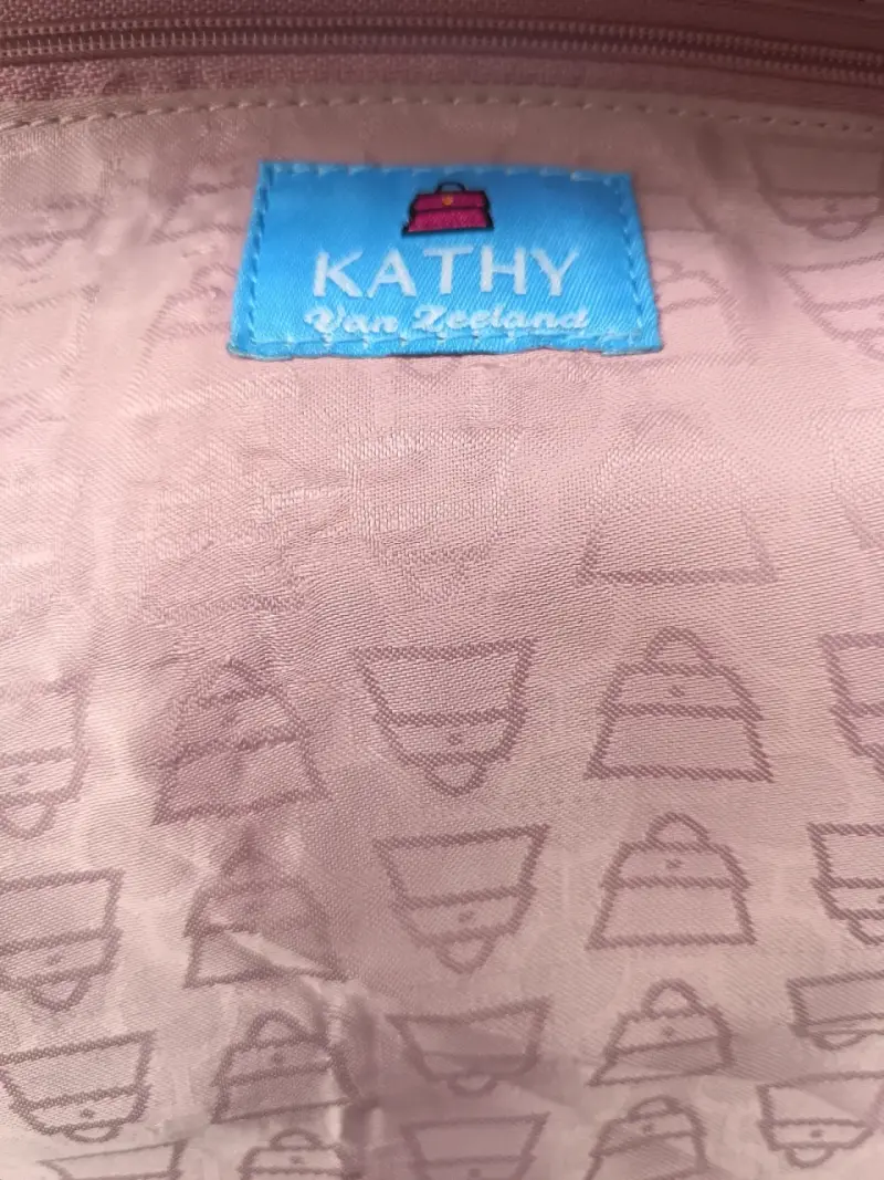 Cartera de hombro biege y café Kathy Van Zeeland - 6