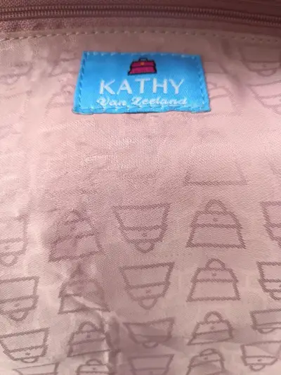 Cartera de hombro biege y café Kathy Van Zeeland - miniatura 6