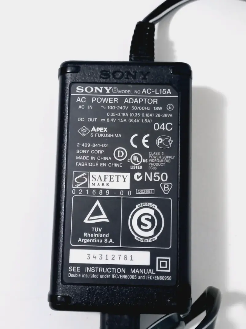 Cargador Sony Handycams AC-L15A - 3